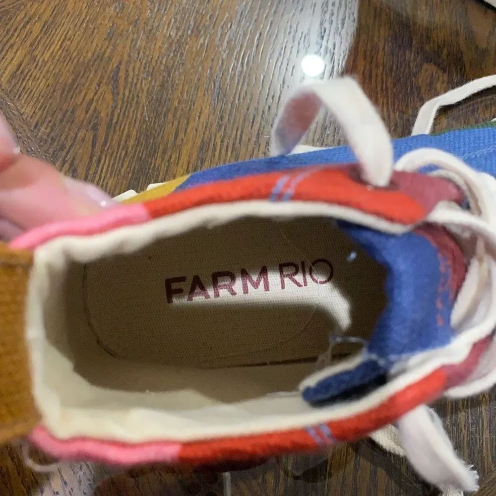 FARM RIO Rainbow Sun High Top Platform Lace Up Sneakers Multicolor